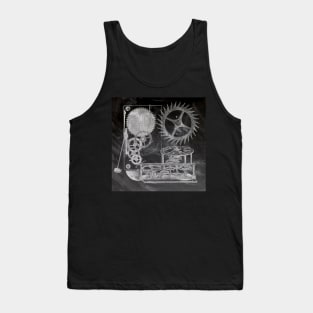 Dark Academia vintage patent print chalkboard steampunk clock gear Tank Top